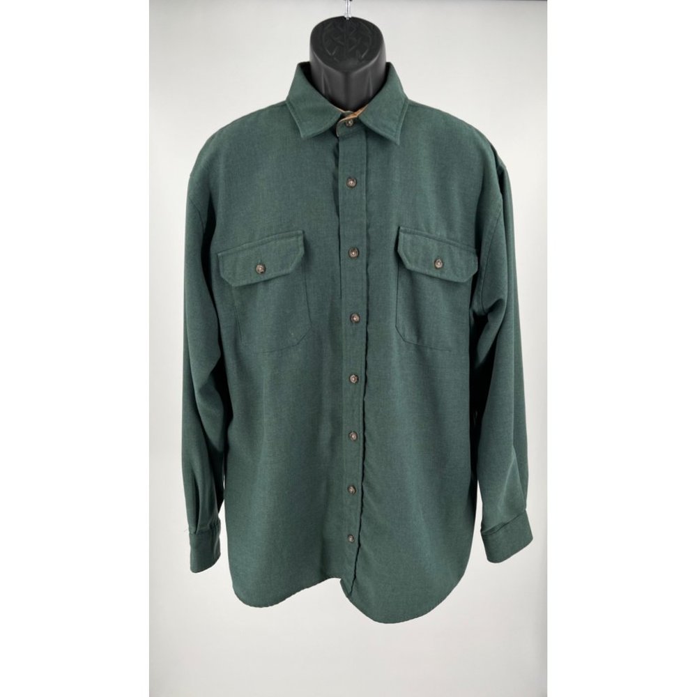 Vintage Cabela’s Men’s Button Down Flannel Work Shirt Size LT